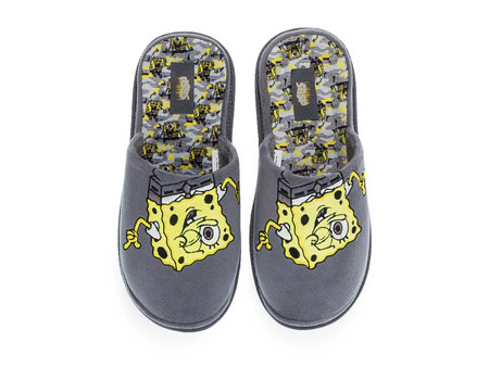 Parex Ανδρικές Παντόφλες Σπιτιού Spongebob, Χρώμα Γκρι