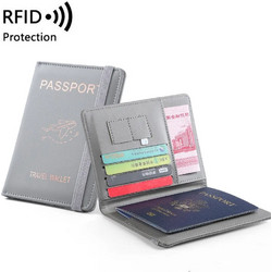 Πορτοφόλι Διαβατηρίου από Τεχνόδερμα - RFID Blocker - Με Θήκες για Κάρτες, Μετρητά, SIM - Λάστιχο Κλεισίματος - 15x10,5cm - 4 Χρώματα