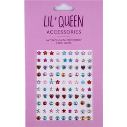 LIL' QUEEN ΑΥΤΟΚΟΛΛΗΤΑ GEMS ΠΟΛΥΧΡΩΜΑ ASSORTED