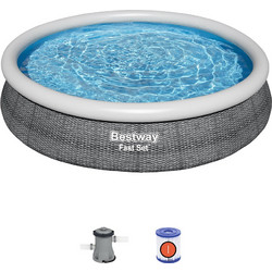 Bestway Fast Set 57445 Φουσκωτή Πισίνα Πλαστική Φ366x76cm