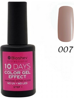 Bioshev 10 Days Color Gel Effect 007 Gloss Βερνίκι Νυχιών Μακράς Διαρκείας 11ml
