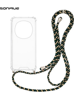 Sonique Armor Clear Θήκη Σιλικόνης με Κορδόνι (Honor Magic7 Pro 5G) Rainbow Πράσινο