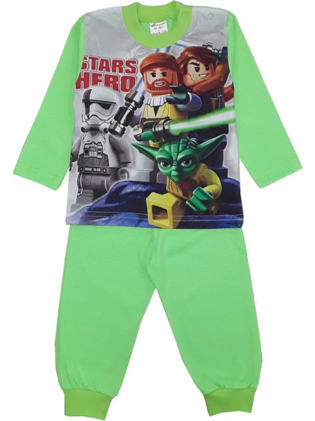 Πιτζαμάκι Μακρυμάνικο Star Hero Beboulino Green 80509250002