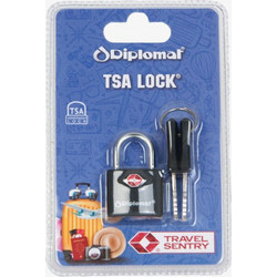 Λουκέτο Diplomat ACLOCK4 TSA με Κλειδί - Μαύρο Ιδανικό για Βαλίτσες Μαύρο