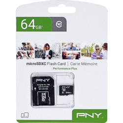 PNY Performance Plus microSDXC 64GB Class 10 U1 UHS-I