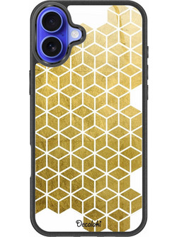 Gold Cubes Θήκη Κινητού Σχέδιο 50038 - iPhone, iPhone 16 Plus, Premium Classic Case