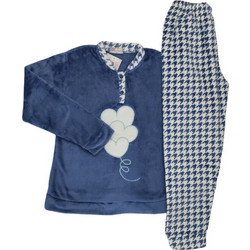 Lovelx Γυναικείο Homewear Χειμωνιάτικο Fleece Μπλε C-114
