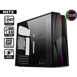 Armaggeddon Tron 1X Black Gaming Micro Tower Κουτί Υπολογιστή με Πλαϊνό Παράθυρο