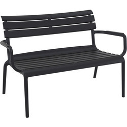 PARIS ΚΑΝΑΠΕΣ BLACK 116X70X75εκ. ΠΟΛ/ΝΙΟΥ