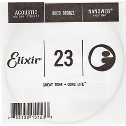 Elixir Strings 15123 Nanoweb Χορδή Ακουστικής Κιθάρας 80/20 Bronze 23"