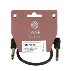 Onsei ON-P8805 Τερματισμένο Καλώδιο Ήχου 6.3mm Jack Mono Γωνιακό 0.50m