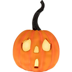 ΠΟΡΤΟΚΑΛΙ ΚΕΡΑΜΙΚΗ ΚΟΛΟΚΥΘΑ ΚΗΡΟΠΗΓΙΟ HALOWEEN 18Χ18Χ26ΕΚ ΜΕ ΦΩΣ