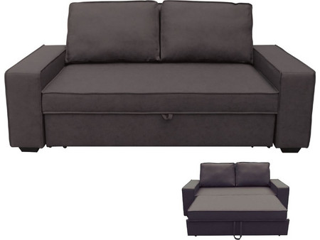 Woodwell Alison Τριθέσιος Καναπές Κρεβάτι Καφέ 176x102x91cm Ε996,3