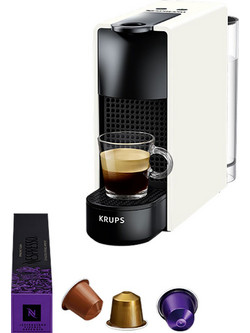 Krups Nespresso Essenza Mini Καφετιέρα Espresso για Kάψουλες Nespresso 19bar White