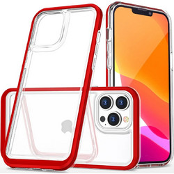 Hurtel Clear 3in1 Back Cover Red (iPhone 13 Pro)