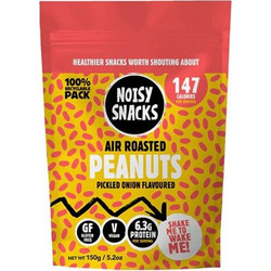 Σνακ Φυστίκι Με Επικάλυψη Κρεμμύδι Τουρσί Noisy Snacks Air Roasted Peanuts Pickled Onion Flavoured 150g