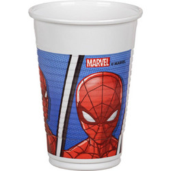 Πλαστικά Ποτήρια Spiderman Για Παιδικό Πάρτι 200ml