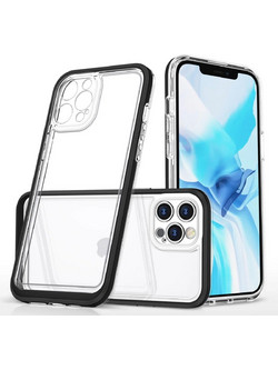 Hurtel Clear 3in1 Back Cover Black (iPhone 12 Pro)