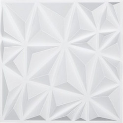 VEVOR Πάνελ Τοίχου 3D 33-Τεμαχίων 11.81x11.81'' PVC 32 Τ.Π. Κάλυψη Διαμάντι Λευκό PVC3DQBXDYSJJBMJ0V0