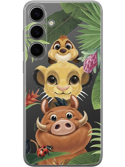 Disney Case Samsung Galaxy S24+ Lion King Partial Print Friends Transparent