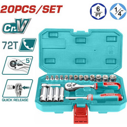 TOTAL ΕΠΑΓΓ. ΚΑΣΕΤΙΝΑ ΚΑΡΥΔΑΚΙΑ 1/4" 20ΤΕΜ (THT141201)