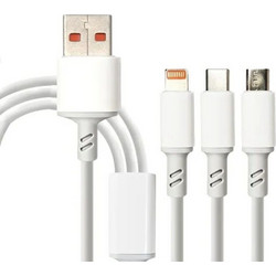 Καλώδιο Φόρτισης 3 In 1 USB to Lightning / Type-C / micro USB Fast Charge Cable TREQA CA-887 1m