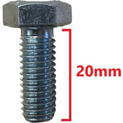 Βίδα 933 DIN γαλαβανιζέ εξάγωνη 8*20mm