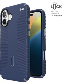 Speck Presidio2 Grip ClickLock & MagSafe - Case for iPhone 16 Plus (Coastal Blue / Dust Grey / White) - (150713-3206)