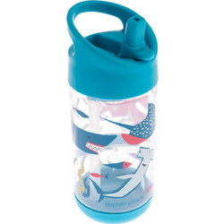 Stephen Joseph Sharks Παιδικό Μπουκάλι Πλαστικό BPA Free με Καλαμάκι Γαλάζιο 300ml