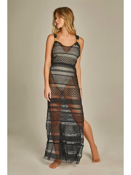 Regata Dress In Black Lace