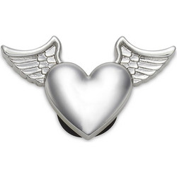 Jibbitz Silver Metal Heart CROCS Ασημί
