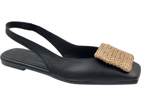Mago 97578 Black Δερμάτινα Γυναικεία Σανδάλια