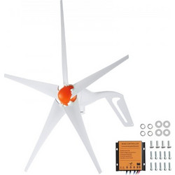 Γεννήτρια ανεμογεννήτριας VEVOR 500W, κιτ ανεμογεννήτριας 12V, γεννήτρια ανεμογεννήτριας 5 λεπίδων με ελεγκτή MPPT, ρυθμιζόμενη κατεύθυνση ανέμου & ταχύτητα εκκίνησης ανέμου 2,5 m/s, Κατάλληλο για σπί
