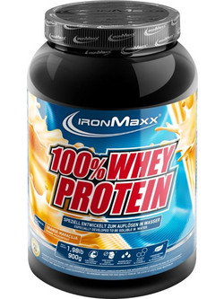 Ironmaxx 100% Whey Cookies & Cream Πρωτεΐνη Ορού Γάλακτος Γράμμωσης Χωρίς Γλουτένη 900gr