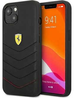 Ferrari Off Track Quilted Back Cover Black (iPhone 13 mini)