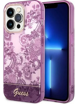 Guess Porcelain Collection Θήκη Fuchsia (iPhone 14 Pro Max)