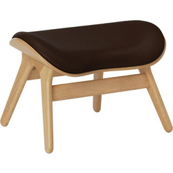 Σκαμπό ACP Ottoman Umage Leather 5573C5573-11 63x50x43cm Oak Brown