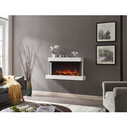 Richen 3D Achileas Wall Ηλεκτρικό Τζάκι Τοίχου Μ110xΥ59xΒ25cm