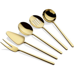 Σετ Σερβιρίσματος Allegra (Σετ 5Τμχ) 645DRM1105 Gold Hermia Ανοξείδωτο Ατσάλι