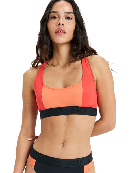 Roxy Colorblock Bikini Top Μπουστάκι Κοραλί ERJX305444-RNN0
