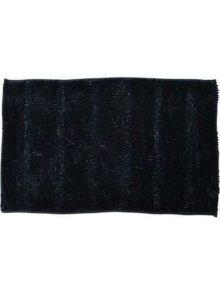 Πατάκι Μπάνιου 1500Gsm Με Sebs Πλάτη Μαύρο Σενίλ 50x80cm ANKOR