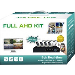 Full HD AHD CCTV Kit - 4Channel CCTV DIY Camera system - 4 Waterproof Bullet Cameras