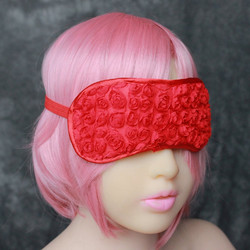 Seductive Red Flower Accent Blindfold