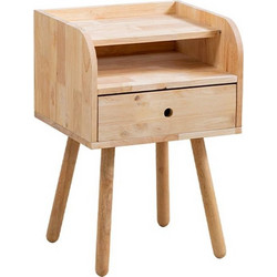 Κομοδίνο Nextdeco Natural μασίφ ξύλο Υ67x45x40εκ