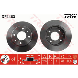 Trw Δισκόπλακα - DF4463
