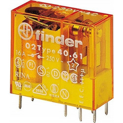Ρελέ Mini Finder pin 5mm 4061 230V AC 16A 1 επαφή