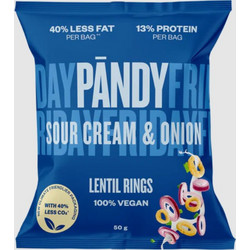 Pandy Lentil Rings Sour Cream & Onion Σνακ Φακής με Γεύση Sour Cream & Κρεμμύδι 50gr