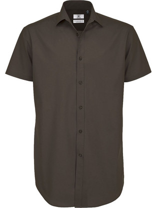 Κοντομάνικο Πουκάμισο Black Tie SSL Men B & C Coffee Bean