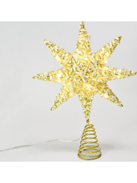 GOLD TINSEL THREAD STAR 1" 20 MINI WW LED ΛΑΜΠ. ΜΠΑΤ. 3ΧΑΑ,IP20 28x5x20cm ACA - X112011271