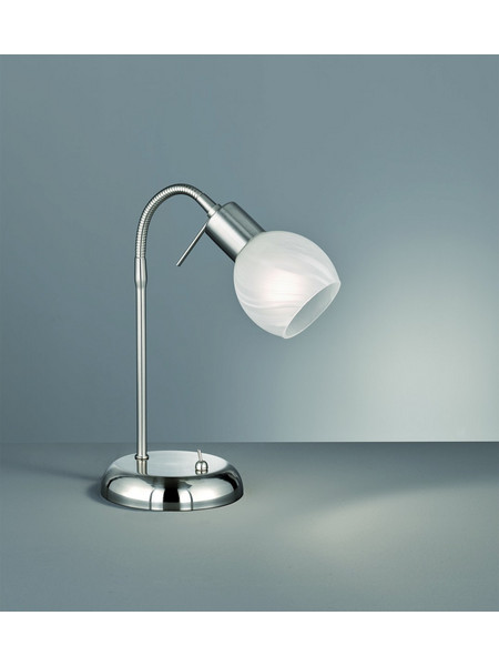 Trio Lighting R50171007 Πορτατίφ E14 Λευκό Ασημί Π28xΥ48.5cm